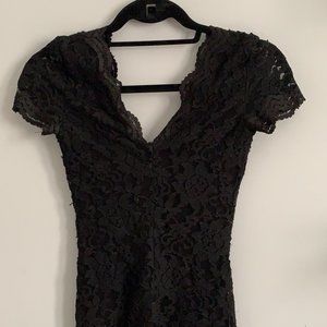Urban Outfitters Black Lace V Neck Dress